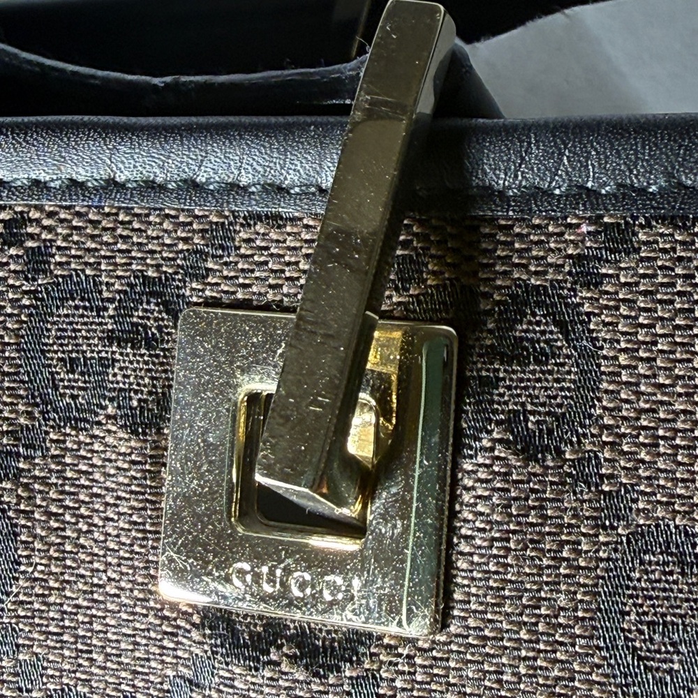 Gucci Black and Brown Patterned Tote - Picture 9 of 15